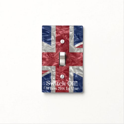 Union Jack Flag _ Crinkled Light Switch Cover
