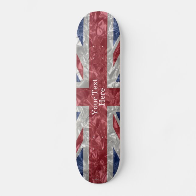 Union Jack Flag - Crinkled Skateboard Deck (Front)