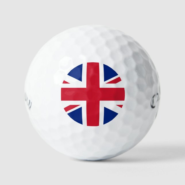Union Jack Flag css gbcnt Golf Balls (Front)