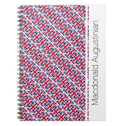 UNION JACK Flag Custom Patriotic Notebook