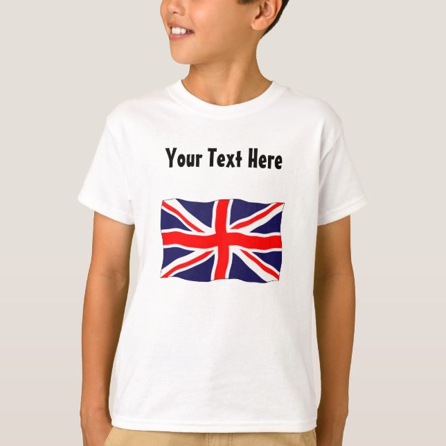 Union Jack Flag - Customizable With Your Text! T-Shirt (Front)