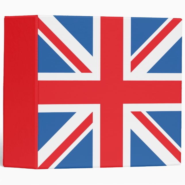 Union Jack/Flag Design 3 Ring Binder (Front/Spine)