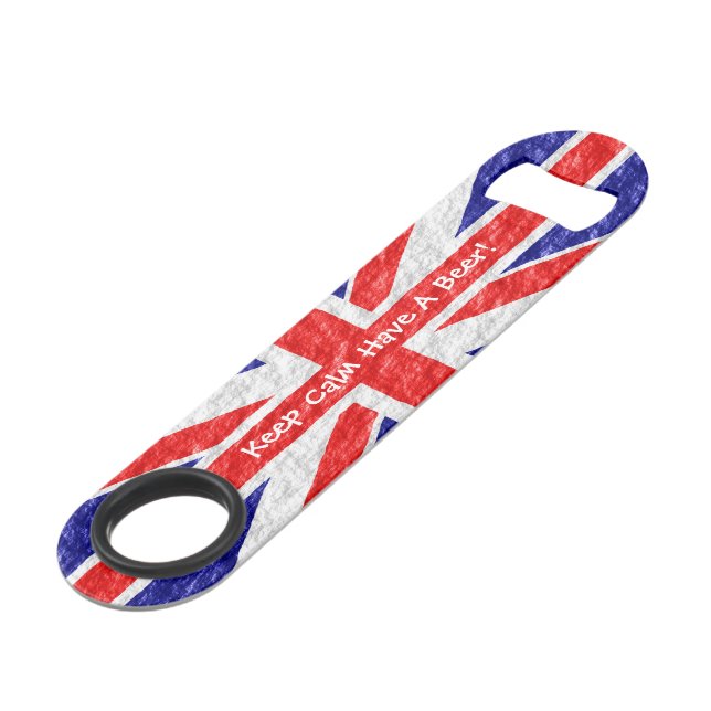 Union Jack Flag Design Bar Key (Front Angled)