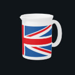 Union Jack/Flag Design Beverage Pitcher<br><div class="desc">Union Flag (also known as the Union Jack),  British flag in red,  white and blue.</div>