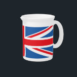 Union Jack/Flag Design Beverage Pitcher<br><div class="desc">Union Flag (also known as the Union Jack),  British flag in red,  white and blue.</div>