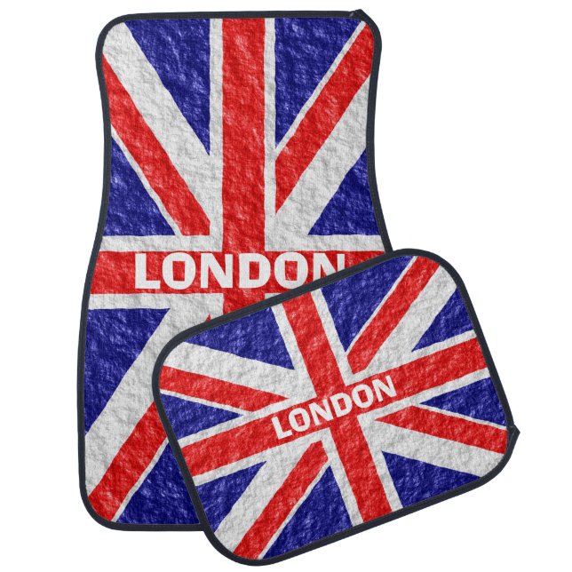 Union Jack Flag Design Car Mat (Set)