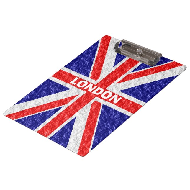 Union Jack Flag Design Clipboard (Angled)
