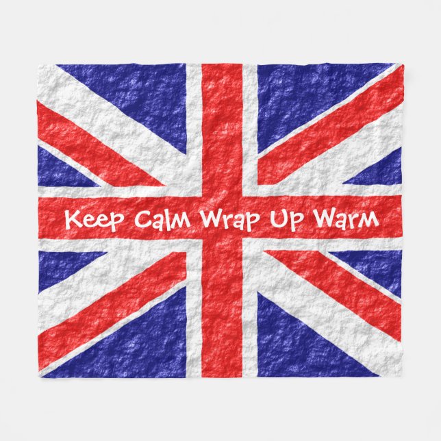 Union Jack Flag Design Fleece Blanket (Front (Horizontal))