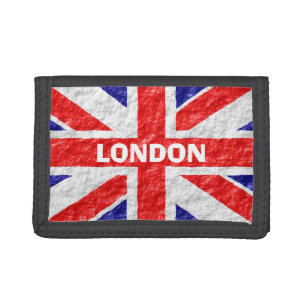 Union Jack Flag Design Personalised Tri-fold Wallet