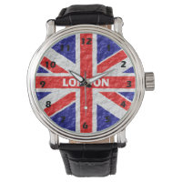 Union Jack Flag Design Personalised Watch