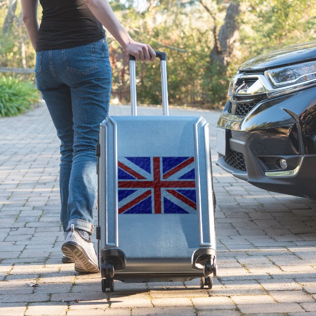Union Jack Flag Design Sticker (Suitcase Insitu)