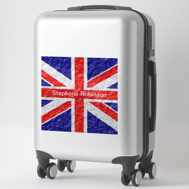 Union Jack Flag Design Sticker (Suitcase)