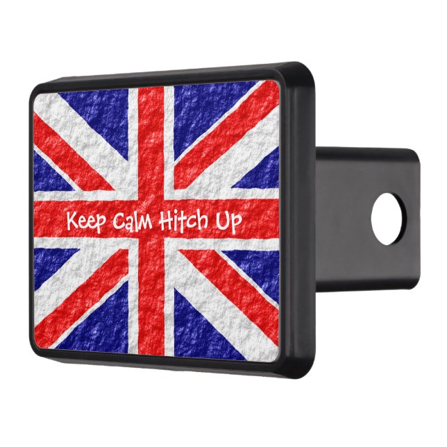 Union Jack Flag Design Tow Hitch Cover (Left)