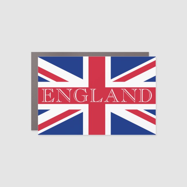 Union Jack Flag England cmcn Car Magnet (Front)