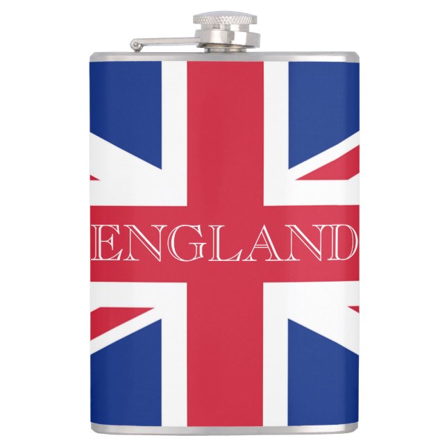 Union Jack Flag England flacnt Flask (Front)