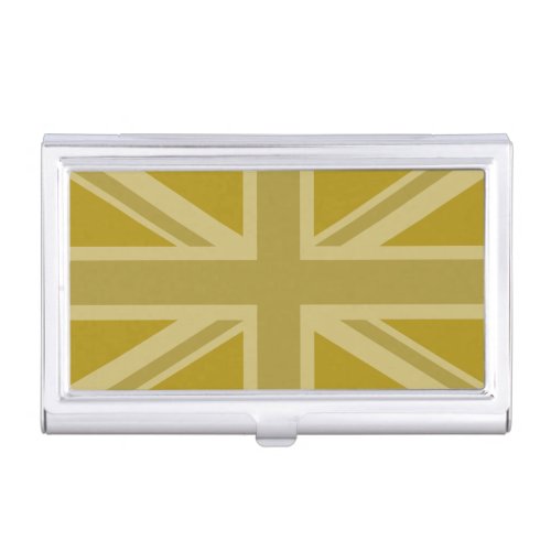 Union JackFlag Golds Business Card Holder