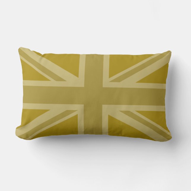 Union Jack/Flag Golds Lumbar Pillow (Front)
