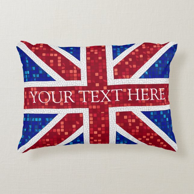 Union Jack Flag Great Britain Accent Pillow (Front)