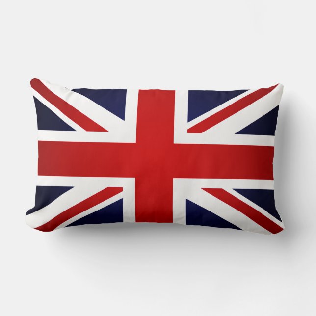 union Jack Flag - Great Britain British Union Jack Lumbar Pillow (Front)