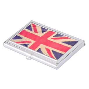UNION JACK FLAG grunge Business Card Holder