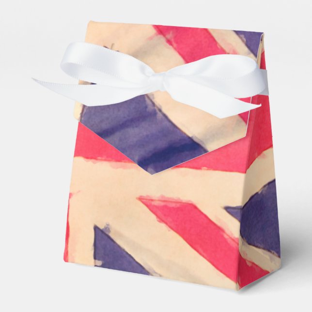 UNION JACK FLAG grunge Favor Boxes (Front Side)