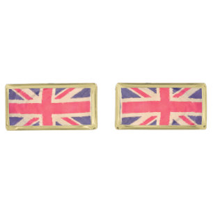 UNION JACK FLAG grunge + your idea Cufflinks