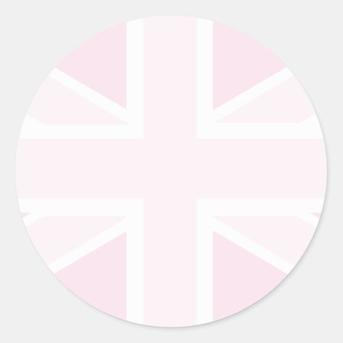 Union Jack Flag in Baby Pink Stickers