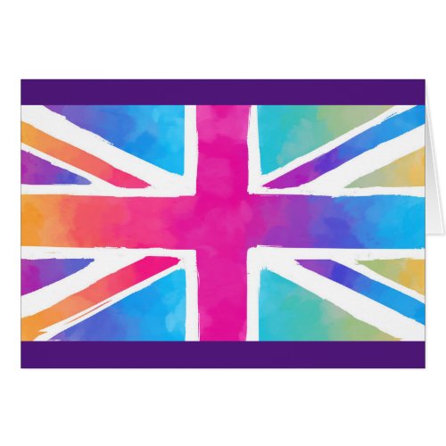 Union Jack Flag in Bright Watercolors