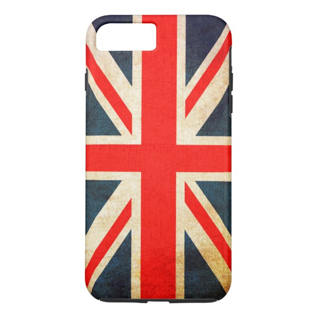 Union Jack Flag in Grunge Case-Mate iPhone Case (Back)