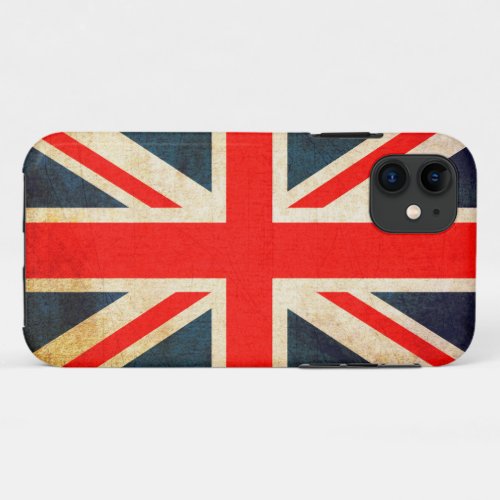 Union Jack Flag in Grunge Case_Mate iPhone Case