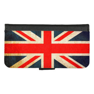 Union Jack Flag in Grunge iPhone 8/7 Wallet Case