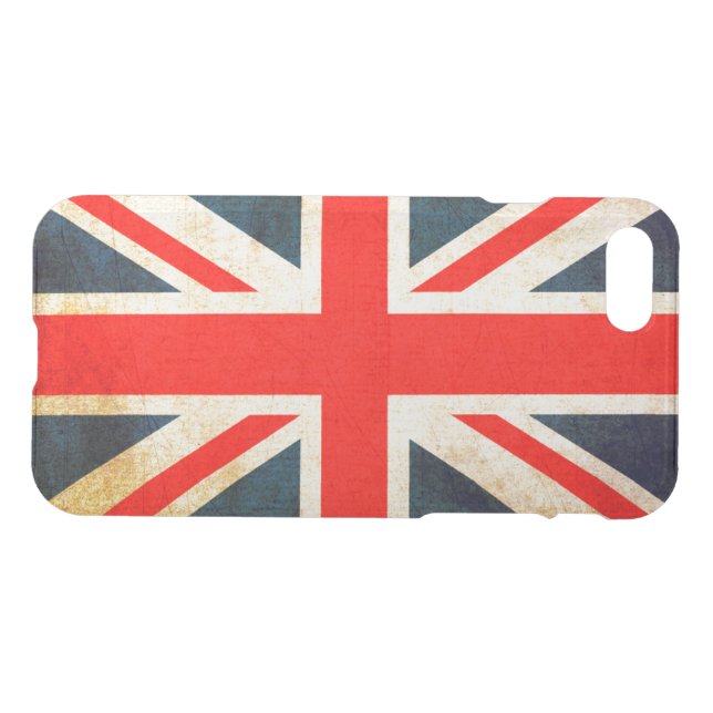 Union Jack Flag in Grunge Uncommon iPhone Case (Back Horizontal)