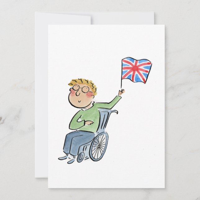 Union Jack Flag Invitation (Front)