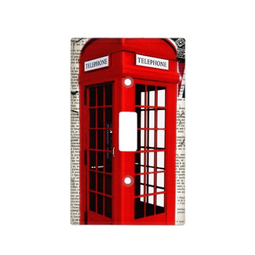 union jack flag jubilee crown red telephone booth light switch cover