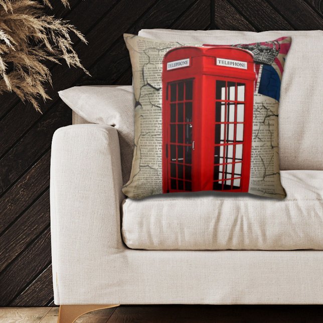 union jack flag jubilee crown red telephone booth throw pillow (union jack flag jubilee crown red telephone booth throw pillow)