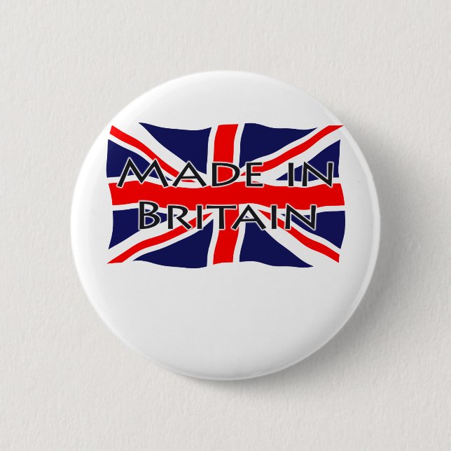 Union Jack Flag - Made in Britain Button (Front)