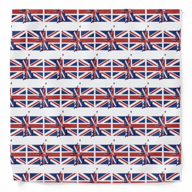 UNION JACK Flag Map Bandana (Front)