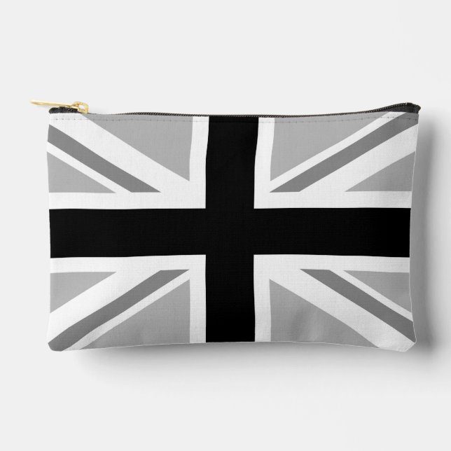 Union Jack/Flag Monochrome Accessory Pouch (Front)