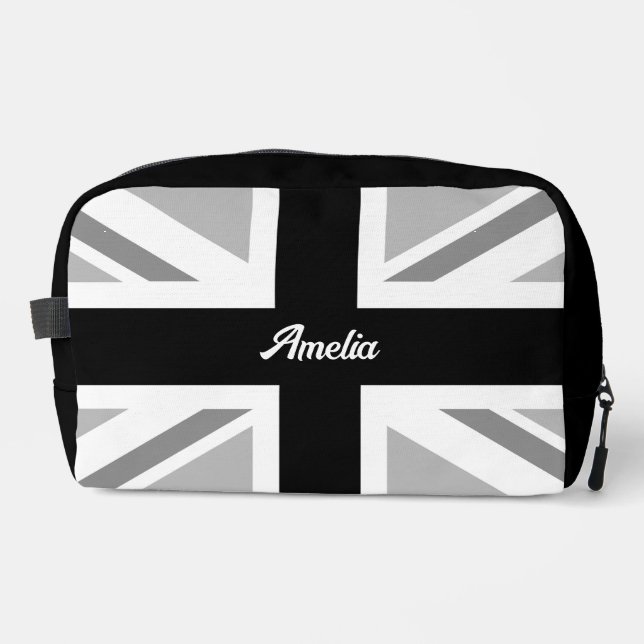 Union Jack/Flag Monochrome Dopp Kit (Front)