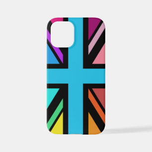 Union Jack/Flag Multicolored+Black Design iPhone 12 Mini Case