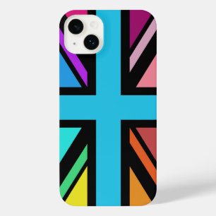 Union Jack/Flag Multicolored+Black Design iPhone 14 Plus Case