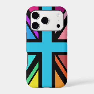 Union Jack/Flag Multicolored+Black Design iPhone 17 Pro Case