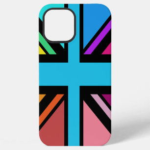 Union Jack/Flag Multicolored+Black Design iPhone 12 Pro Max Case