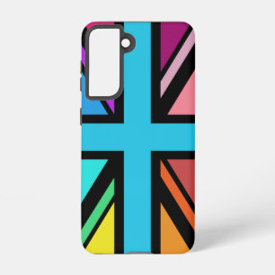 Union Jack/Flag Multicolored+Black Design Samsung Galaxy S21 Case