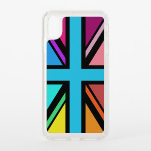 Union Jack/Flag Multicolored+Black Design Speck iPhone XS Max Case