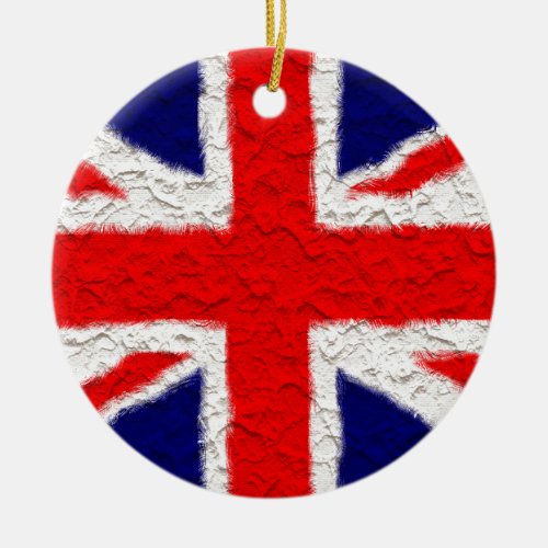 Union jack flag national country ceramic ornament