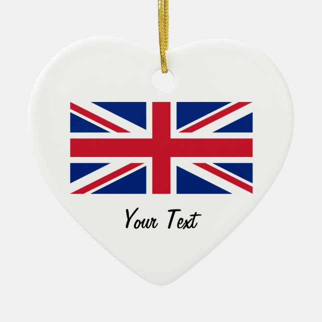 Union Jack Flag of Great Britain Hanging Ornament (Front)