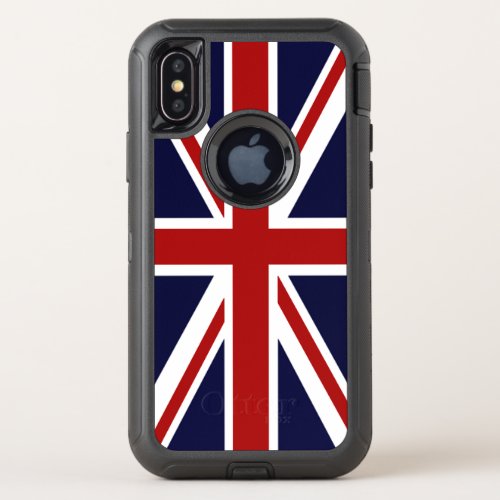 Union Jack Flag of Great Britain OtterBox Defender iPhone X Case