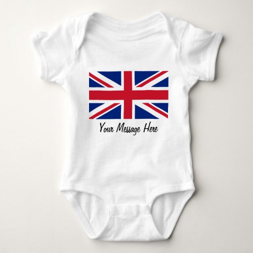 Union Jack Flag of Great Britain Toddler Infant Baby Bodysuit