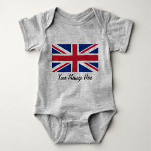 LBJQ9 UK Flag Black and White Newborn Infant Baby Girls Essential Basic Short Sleeve Bodysuit Outfits Clothes